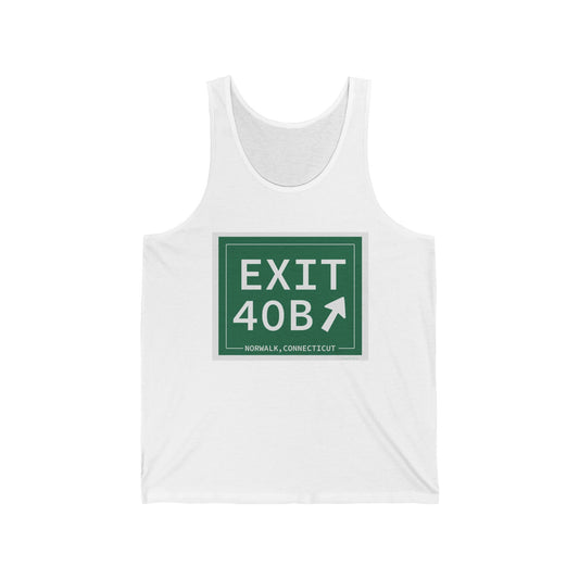 Vintage Exit 40B Merritt Parkway Sign Unisex Jersey Tank Top