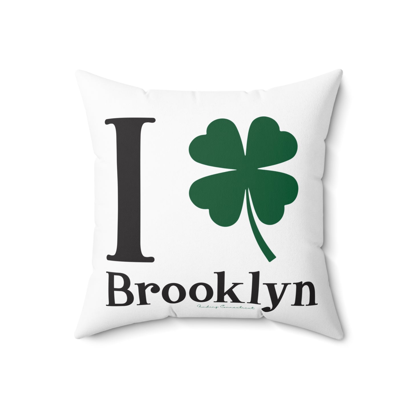 I Clover Brooklyn Spun Polyester Square Pillow