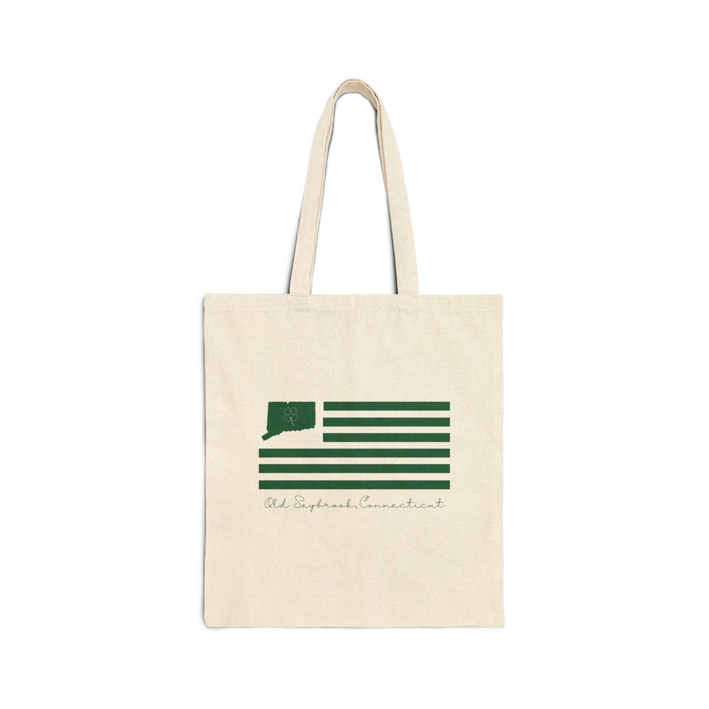 Old Saybrook St. Patrick’s Day Flag Cotton Canvas Tote Bag