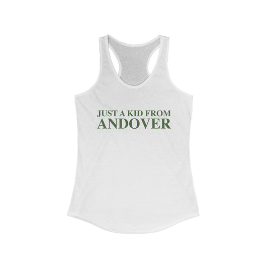 Just a kid from Andover Women's Ideal Racerback Tank Top