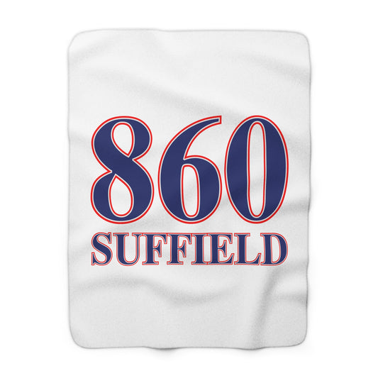 860 Suffield Red, White & Blue Sherpa Fleece Blanket