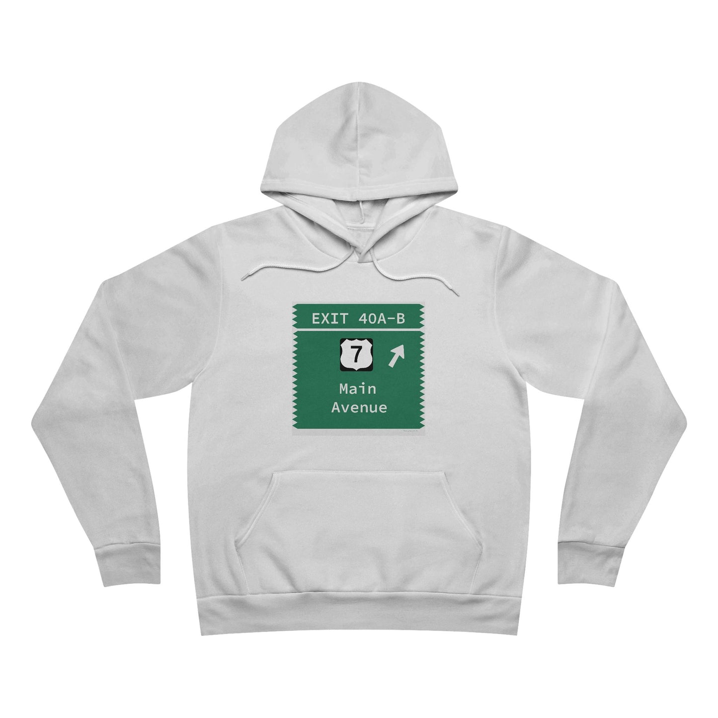 Vintage Merritt Parkway Exit 40 A-B Sign Unisex Sponge Fleece Pullover Hoodie