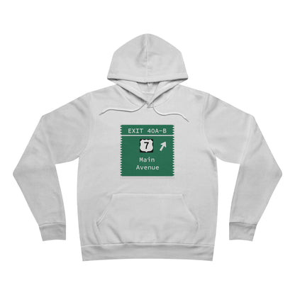Vintage Merritt Parkway Exit 40 A-B Sign Unisex Sponge Fleece Pullover Hoodie