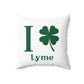 I Clover Lyme Spun Polyester Square Pillow
