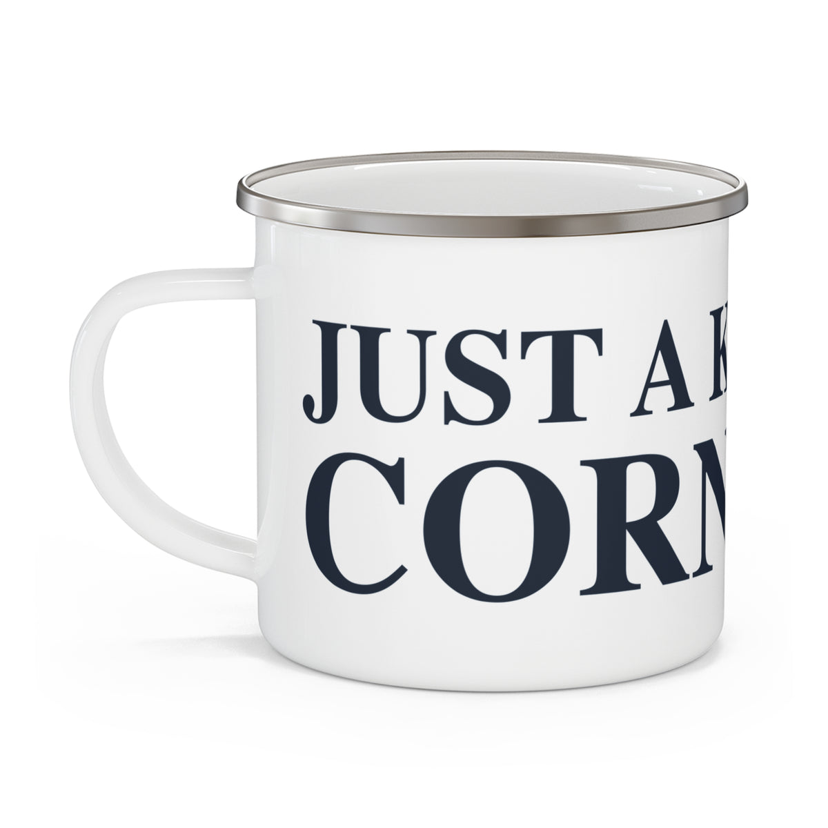 Just a kid from Cornwall Enamel Camping Mug
