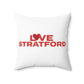 Love Stratford Spun Polyester Square Pillow