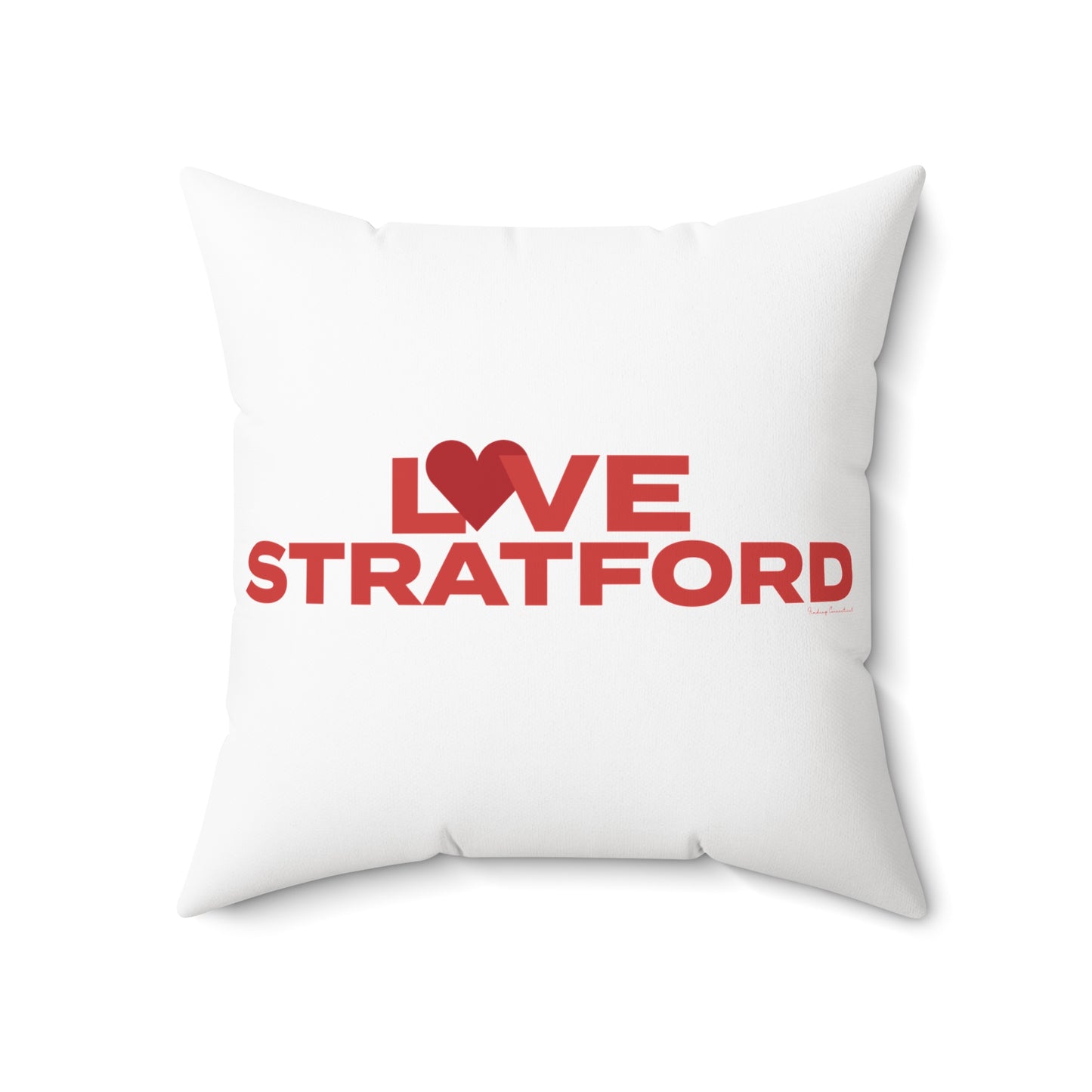 Love Stratford Spun Polyester Square Pillow