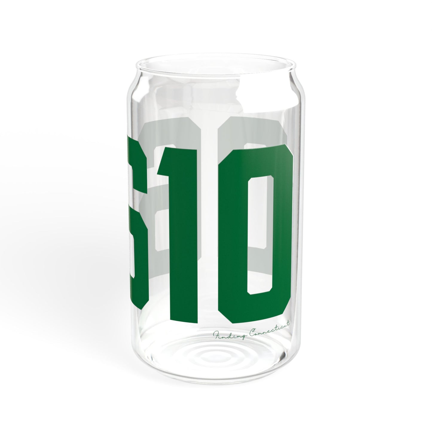 06610  Bridgeport Connecticut Zip Code Sipper Glass, 16oz