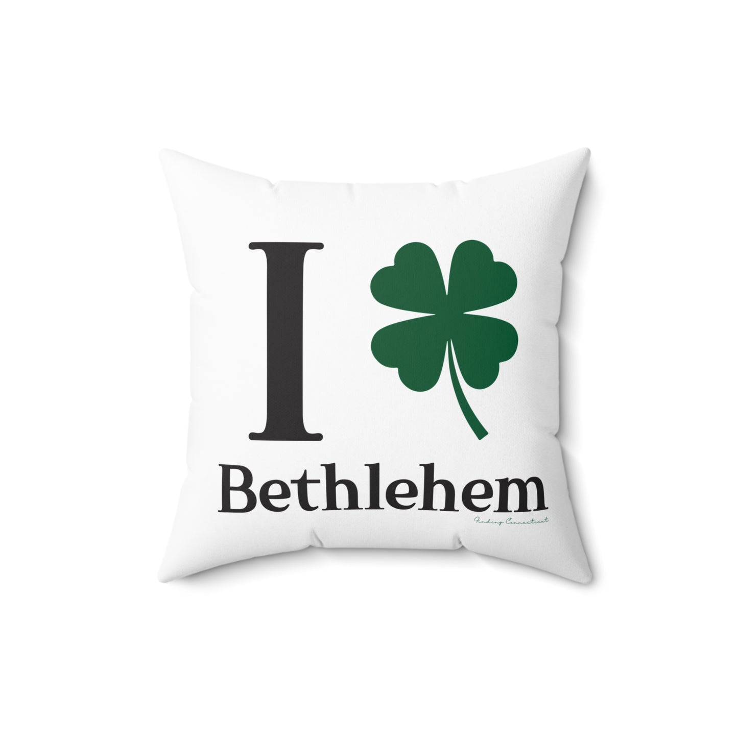 I Clover Bethlehem Spun Polyester Square Pillow