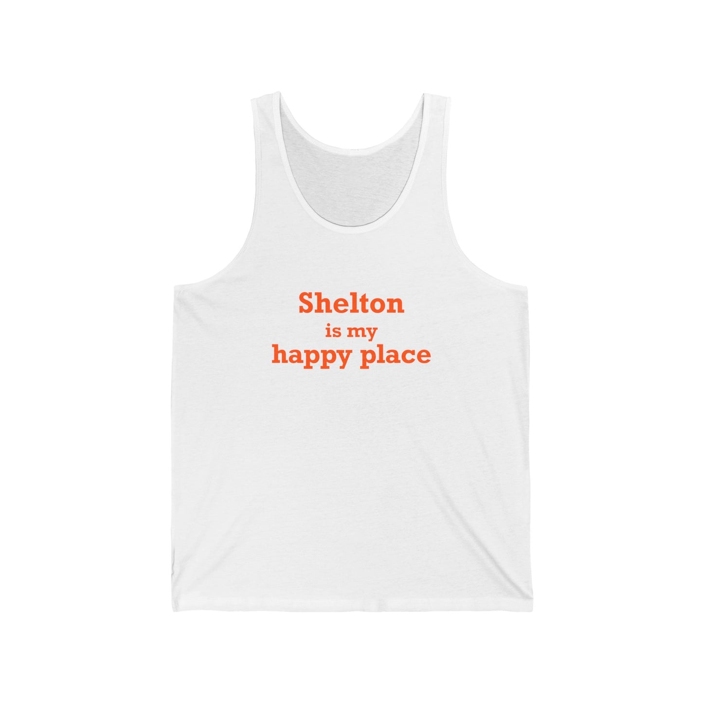 Shelton Is My Happy Place Unisex Jersey Tank Top