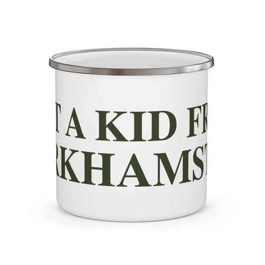 Just a kid from Barkhamsted Enamel Camping Mug