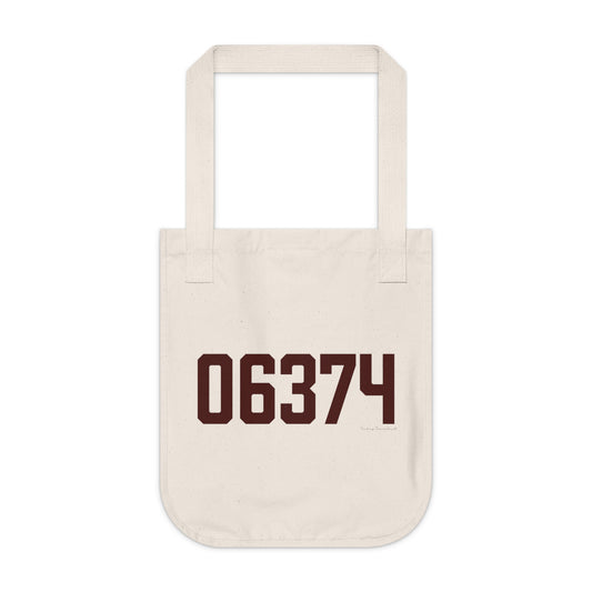 06374 Voluntown  Connecticut Zip Code Organic Canvas Tote Bag