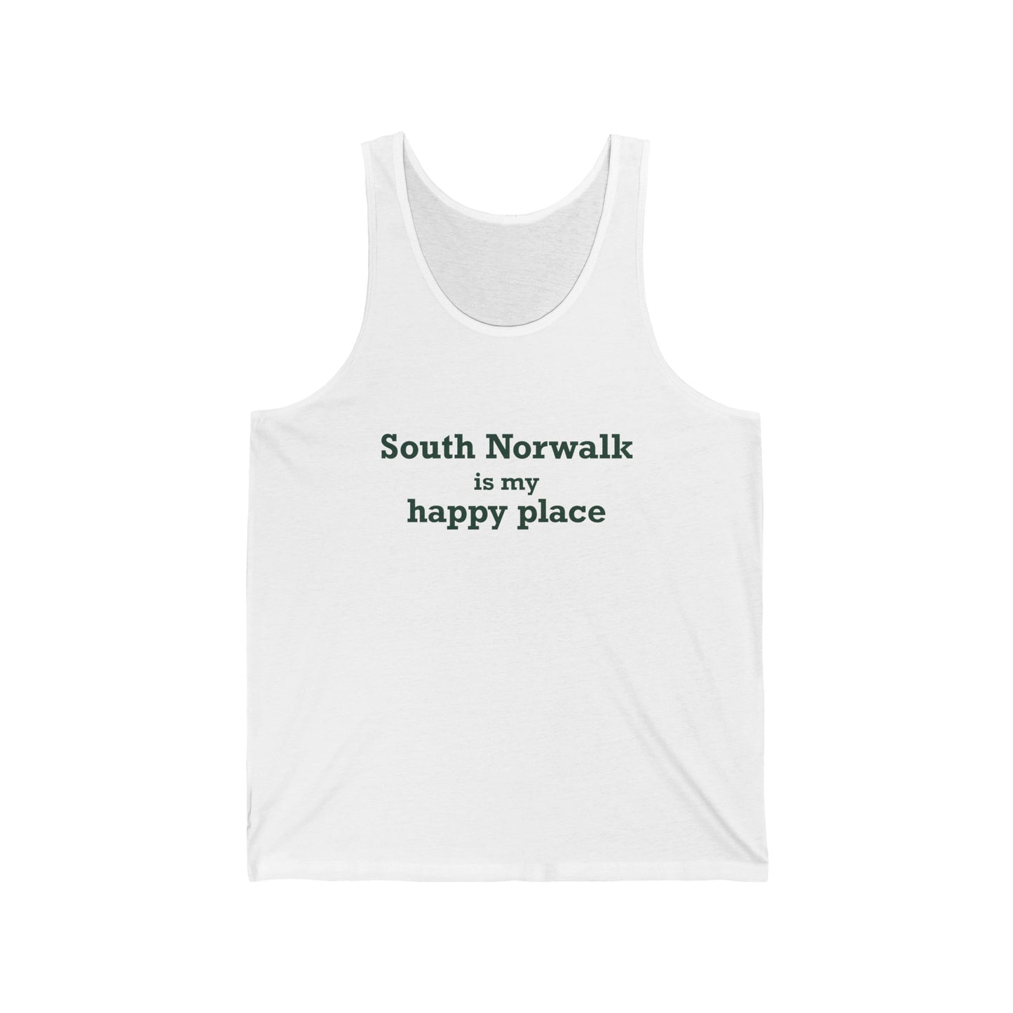 South Norwalk is My Happy Place Unisex Jersey Tank Top
