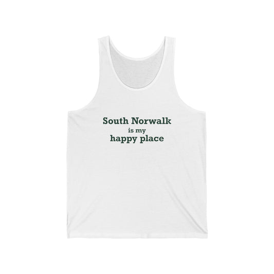 South Norwalk is My Happy Place Unisex Jersey Tank Top