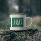 Vintage Exit 55B WCP Sign Enamel Camping Mug