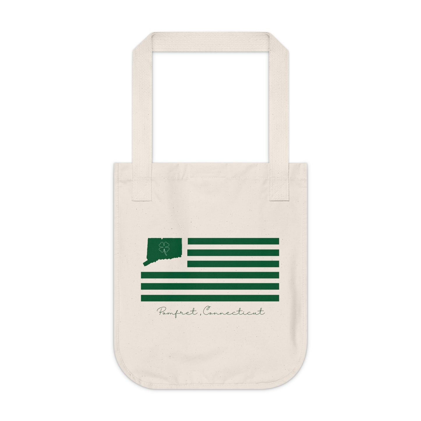 Pomfret Connecticut St. Patrick’s Day Flag Organic Canvas Tote Bag