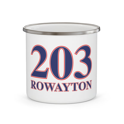 203 Rowayton Red, White & Blue Enamel Camping Mug