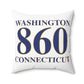 Washington 860 Connecticut Polyester Square Pillow