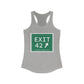 Vintage Exit 42 Merritt Parkway Sign Women's Ideal Racerback Tank Top