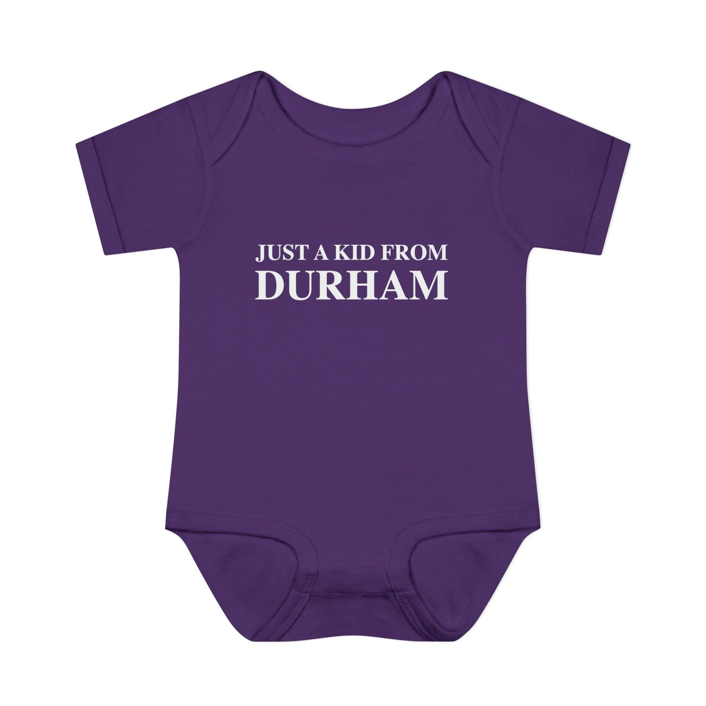 Just a kid from Durham Infant Baby Rib Bodysuit