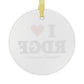 I Heart RDGF Glass Ornaments