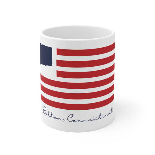 Bolton Connecticut Flag Mug 11oz