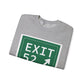 Vintage Exit 52  Merritt Parkway Sign Unisex Heavy Blend™ Crewneck Sweatshirt