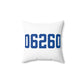 06260 Putnam Connecticut Zip Code Spun Polyester Square Pillow