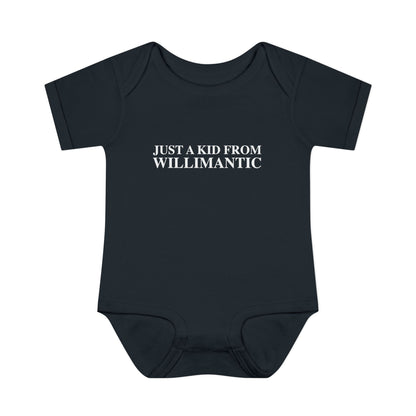 Just a kid from Willimantic Infant Baby Rib Bodysuit