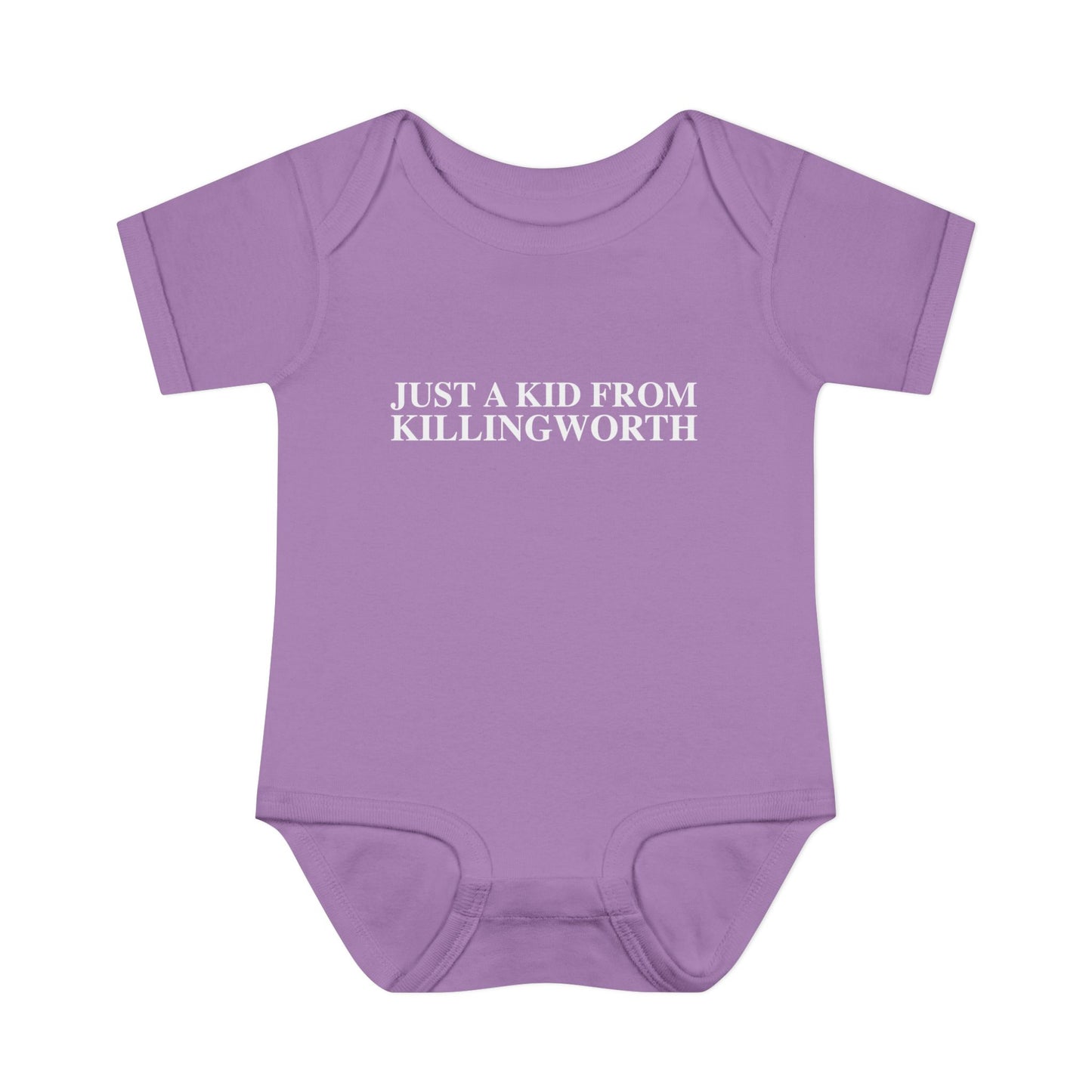 Just a kid from Killingworth Infant Baby Rib Bodysuit