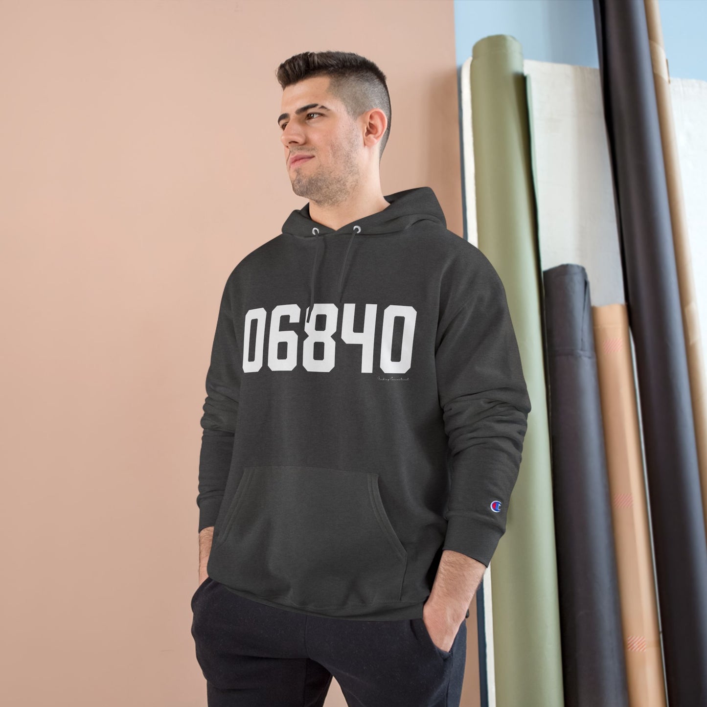 06840 New Canaan CT Zip Code Champion Hoodie Sweatshirt