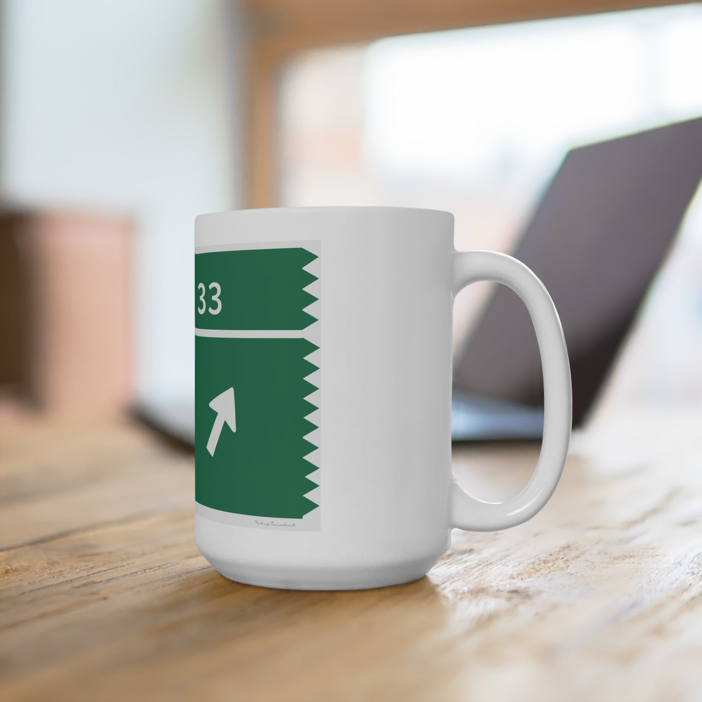 Vintage Merritt Parkway Exit 33 Sign Mug 15oz