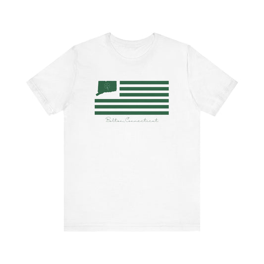 Bolton Connecticut St. Patrick’s Day Flag Unisex Jersey Short Sleeve T-Shirt