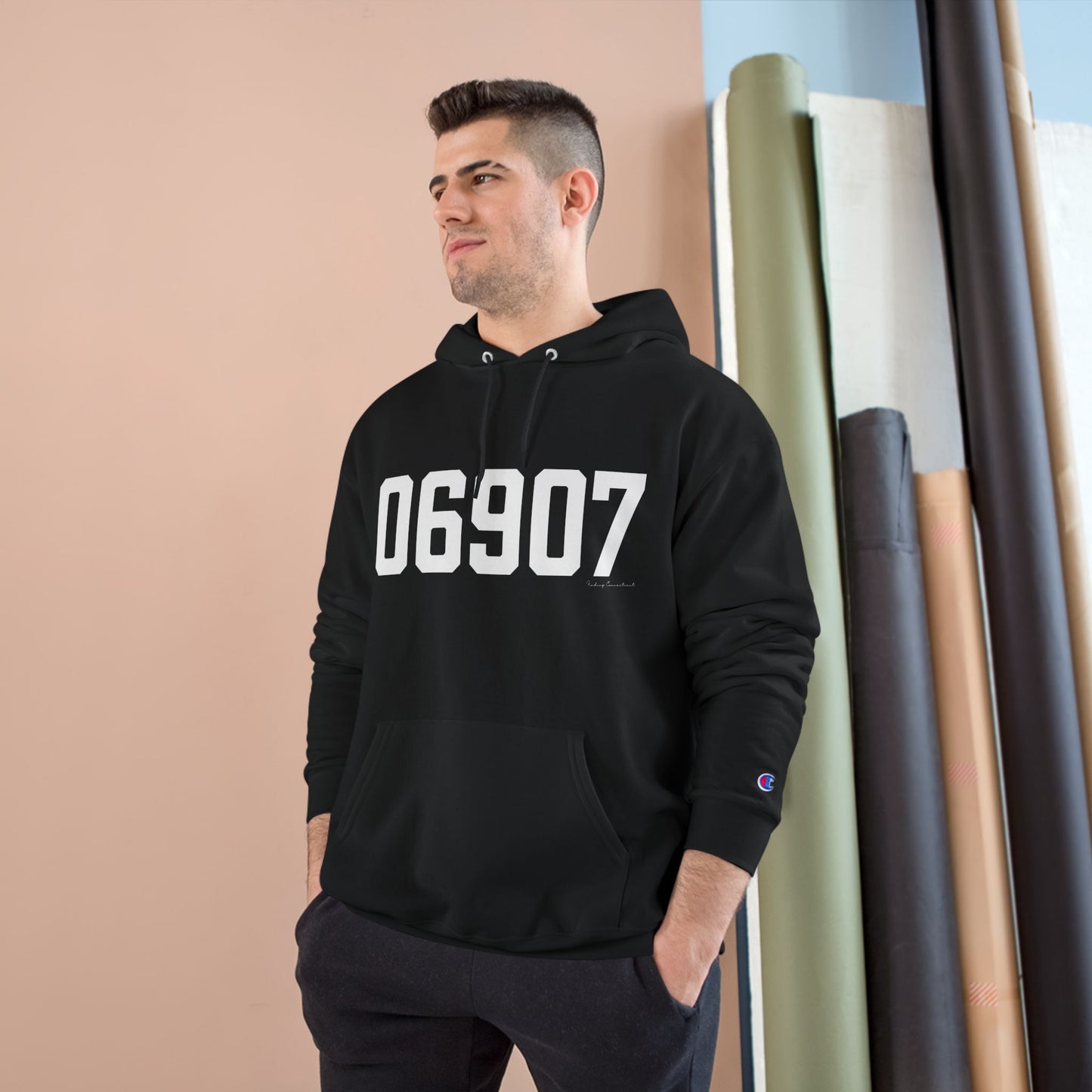 06907 Stamford CT Zip Code Champion Hoodie Sweatshirt