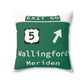 Vintage WCP Exit 66 Sign Spun Polyester Square Pillow