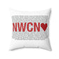 New Canaan Love Spun Polyester Square Pillow