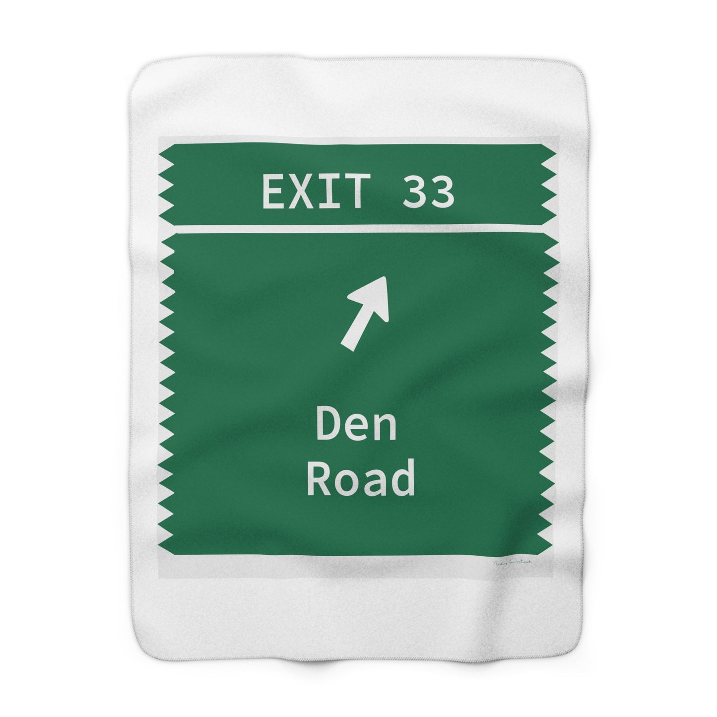 Vintage Merritt Parkway Exit 33 Sign Sherpa Fleece Blanket
