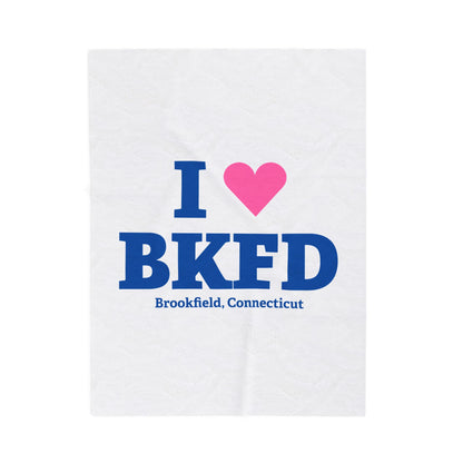 I Heart BKFD Velveteen Plush Blanket