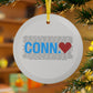 Connecticut Love Glass Ornaments