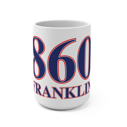 860 Franklin Red, White & Blue Mug 15oz