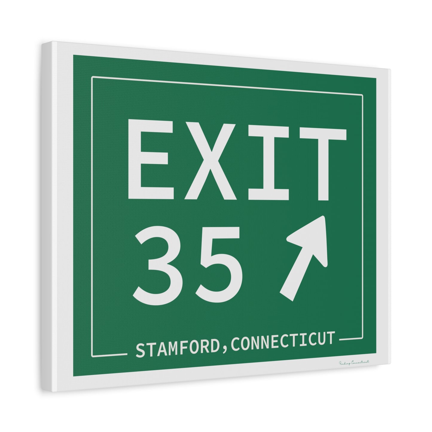 Vintage Exit 35 Merritt Parkway Sign Matte Canvas, Stretched, 1.25"