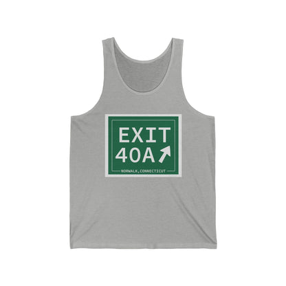 Vintage Exit 40A Merritt Parkway Sign Unisex Jersey Tank Top