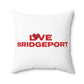 Love Bridgeport Spun Polyester Square Pillow