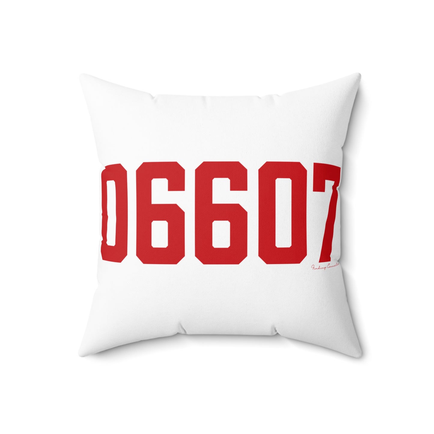 06607 Bridgeport Connecticut Zip Code Spun Polyester Square Pillow