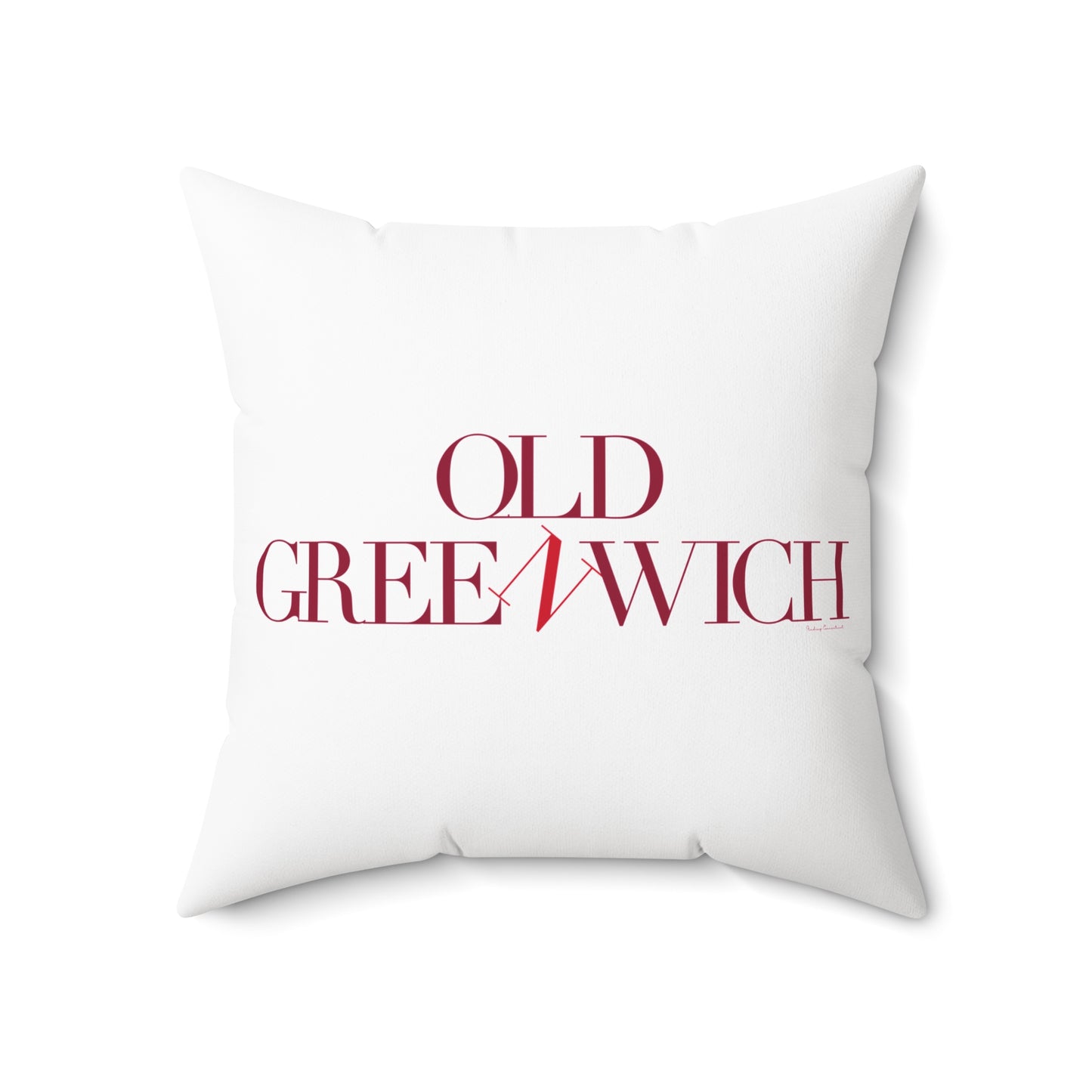 41 Tilt Old Greenwich Spun Polyester Square Pillow