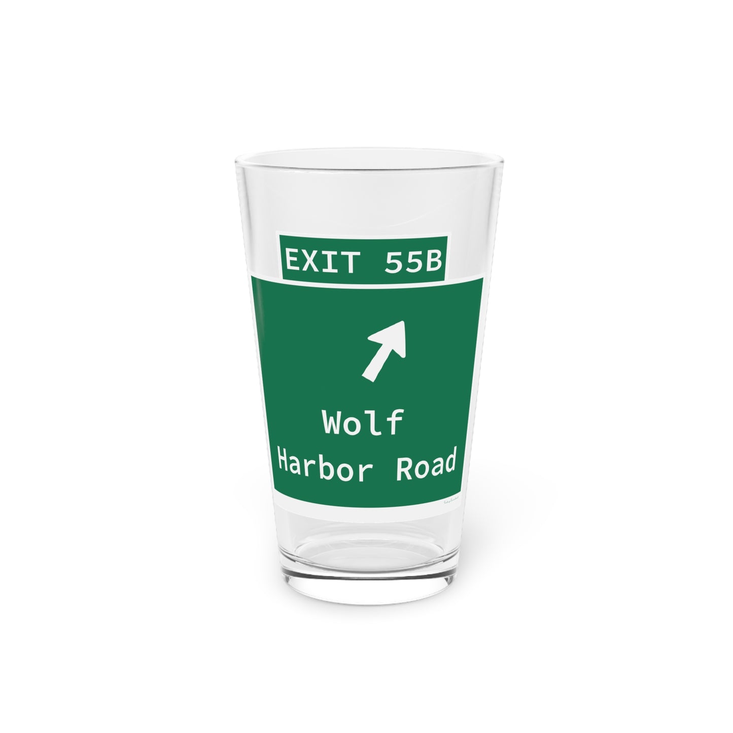 Vintage WCP Exit 55B Sign Pint Glass, 16oz