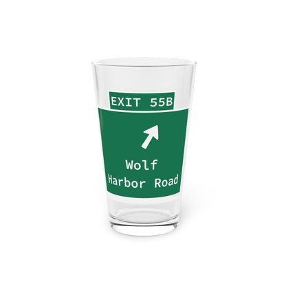 Vintage WCP Exit 55B Sign Pint Glass, 16oz