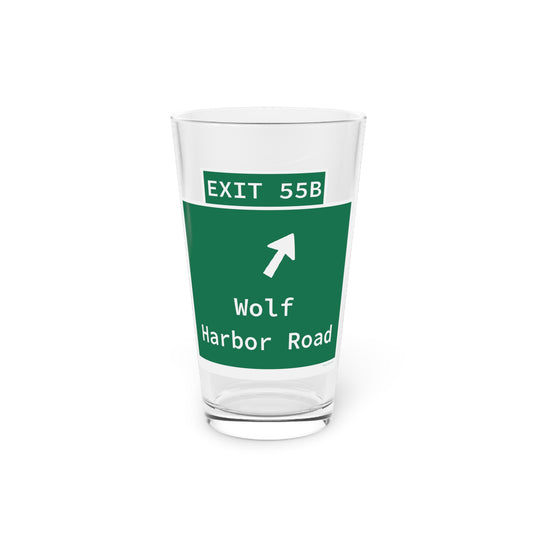 Vintage WCP Exit 55B Sign Pint Glass, 16oz