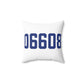 06608 Bridgeport Connecticut Zip Code Spun Polyester Square Pillow