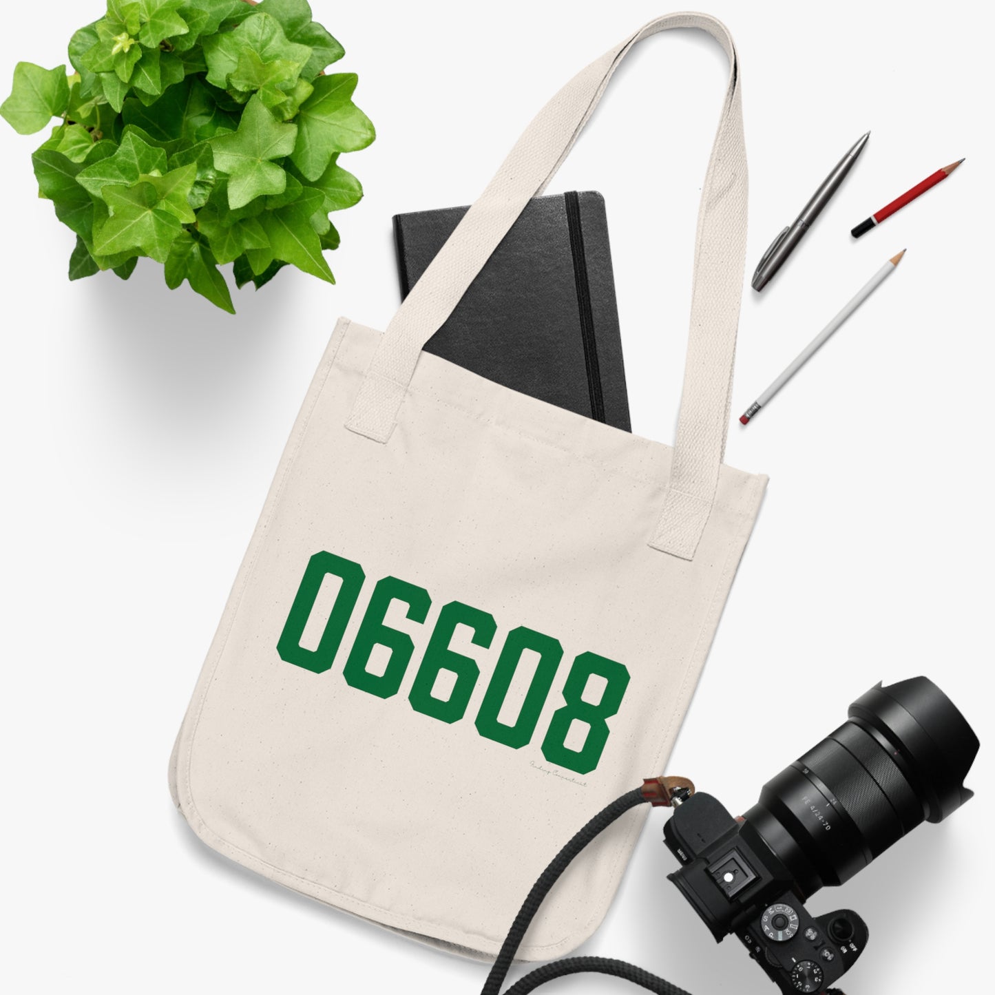 06608 Bridgeport Connecticut Zip Code Organic Canvas Tote Bag